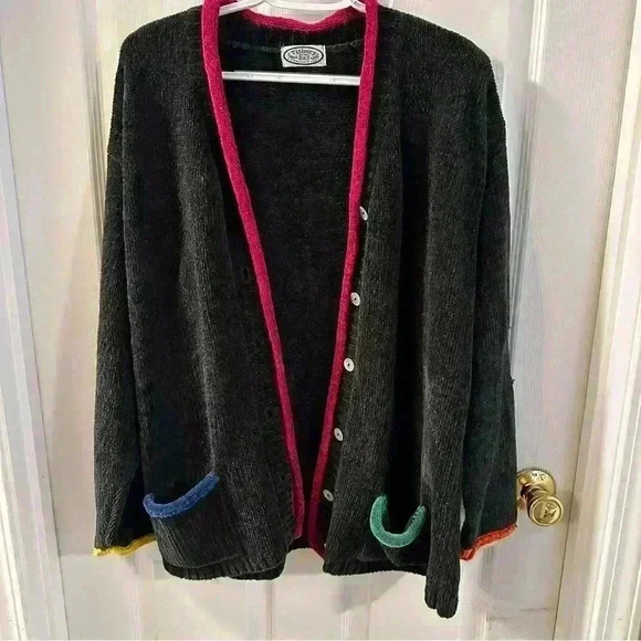 Vintage Tisbury Bay Color block Cardigan Large - Picture 6 of 10